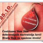 Čestitka povodom Dana dobrovoljnih darivatelja krvi.