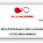 Zaklada Ana Rukavina poziva građane na akciju upisa u Hrvatski registar u Lipovljanima