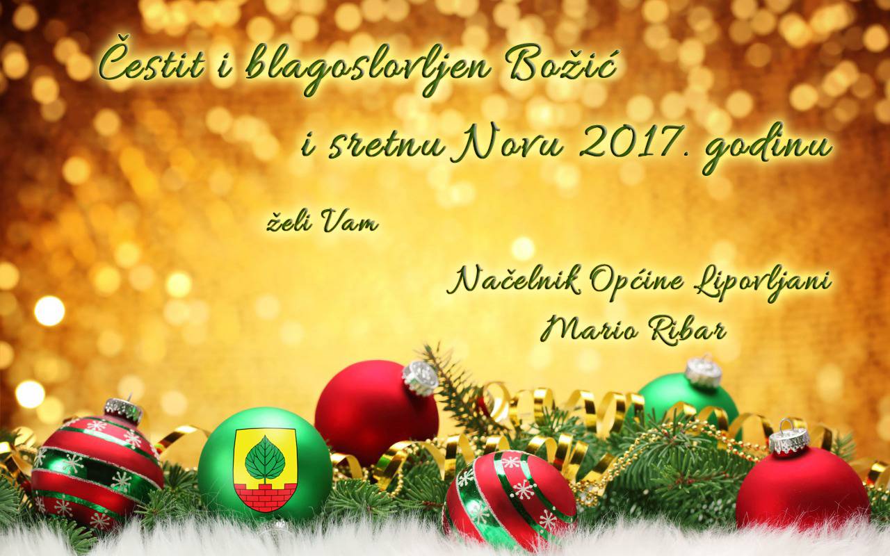 ČESTITKA OPĆINSKOG NAČELNIKA POVODOM BOŽIĆNIH I NOVOGODIŠNJIH BLAGDANA