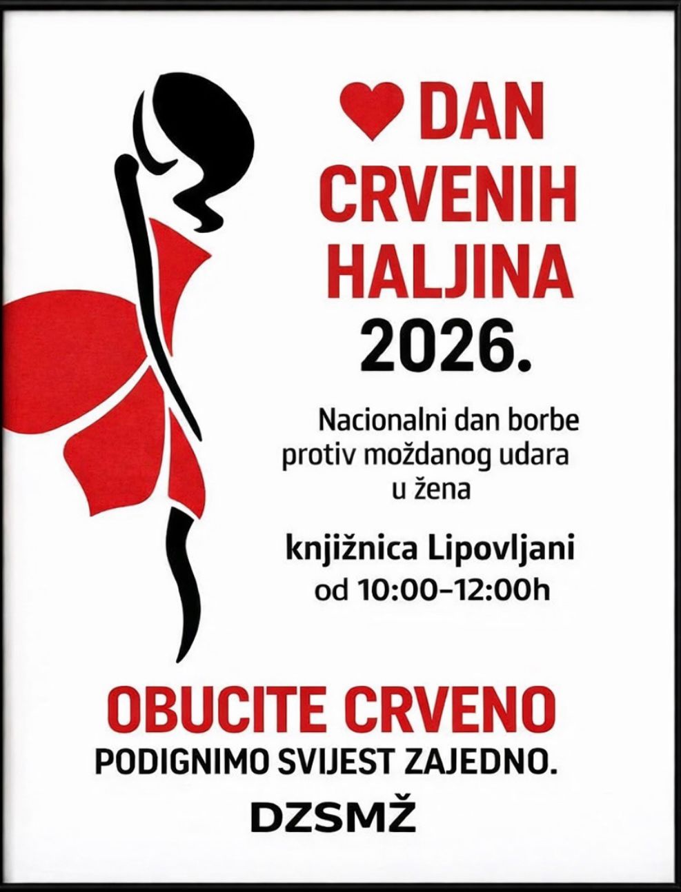 OBILJEŽAVANJE NACIONALNOG DANA BORBE PROTIV MOŽDANOG UDARA KOD ŽENA